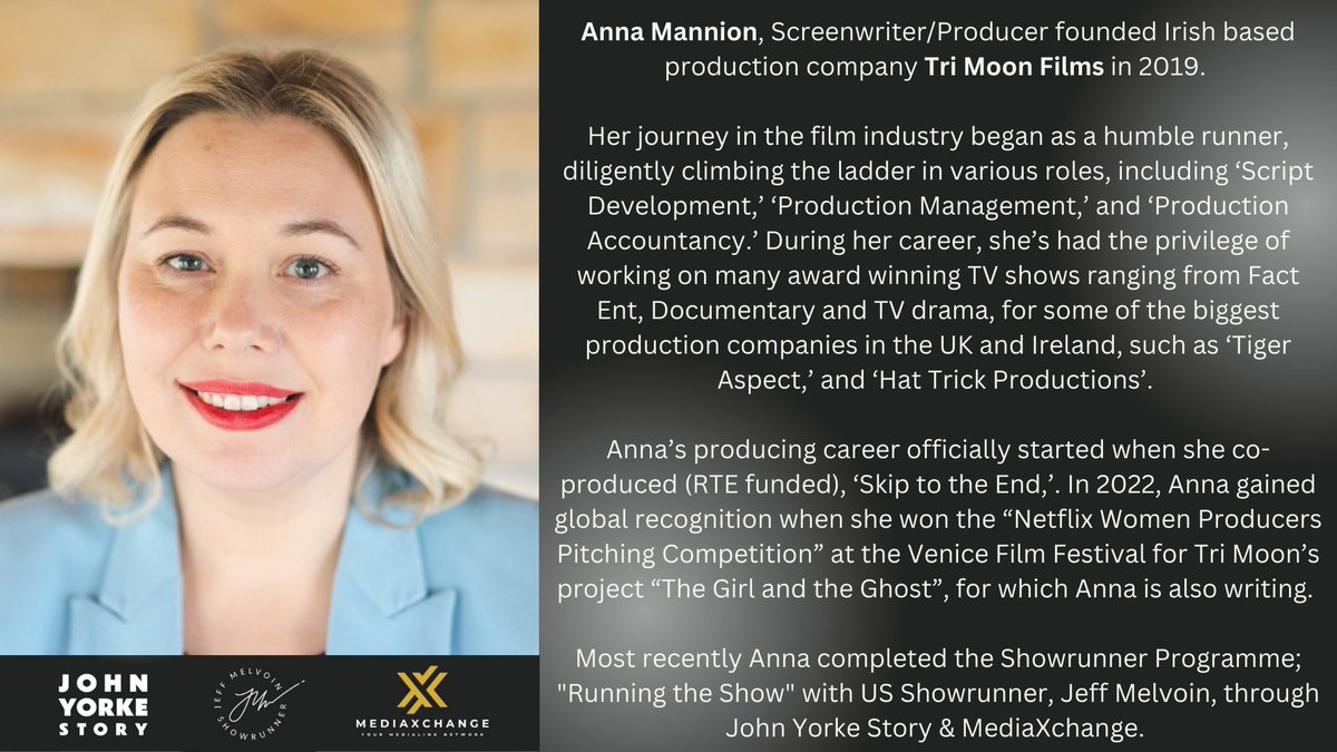 mediaxchangeltd's tweet photo. Have you booked your FREE ticket - Wed, 3rd Jul @ 5:30pm BST 

Join Emmy-winning US showrunner Jeff Melvoin for an exclusive Q&amp;A discussion with Anna Mannion : special guest speaker &amp; course alum from the acclaimed Running the Show online course.

https://t.co/C0GYce8yK8 https://t.co/LxmWOKidEX