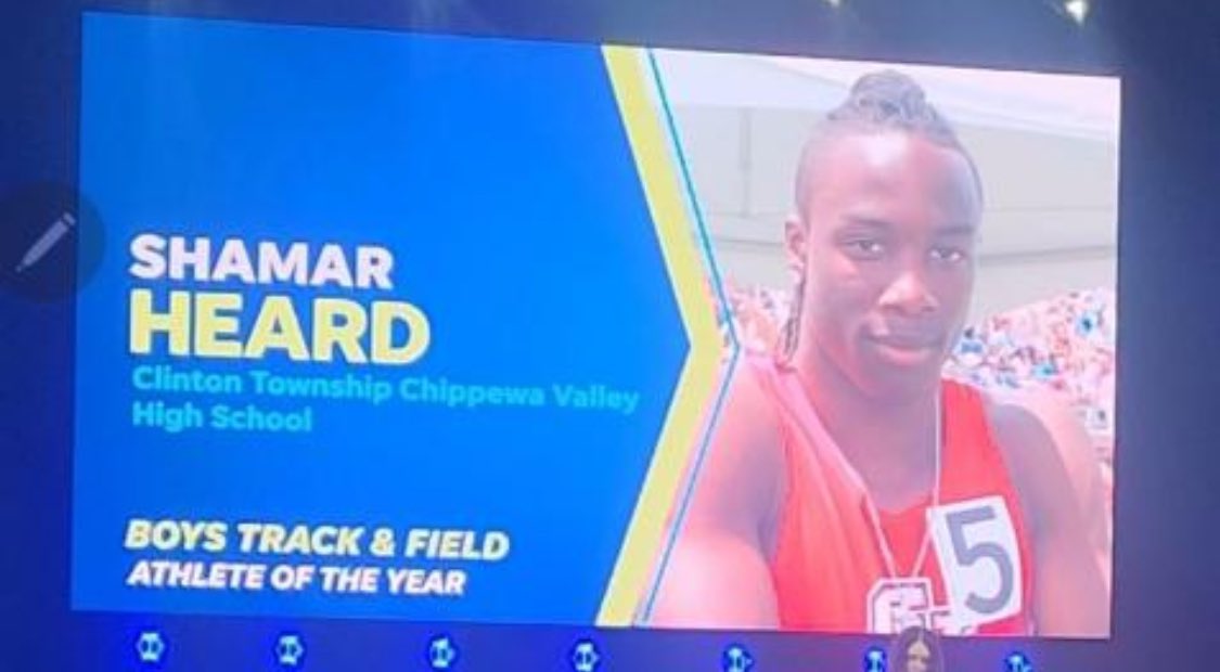 CV TrackNatioN (@cvtracknation) on Twitter photo Congratulations to <a href="/shamar_heard/">๐๐พ๐ต๐ต๐ฎ๐ฝ โ๐พ๐จ</a> for winning the 2024 Detroit High School Sports Awards Boys Track Athlete of the year. Congratulations to <a href="/shamar_heard/">๐๐พ๐ต๐ต๐ฎ๐ฝ โ๐พ๐จ</a> for winning the 2024 Detroit High School Sports Awards Boys Track Athlete of the year.