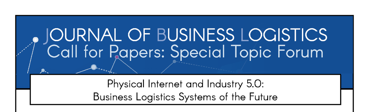 JBizLogistics's tweet photo. Remember, our STF on Physical Internet and Industry 5.0 is now accepting submissions! Send your best work to our guest editor team by July 31, 2024. Check out the full #callforpapers here: 

https://t.co/M63X6y2nLl https://t.co/3vqkXhWZWw