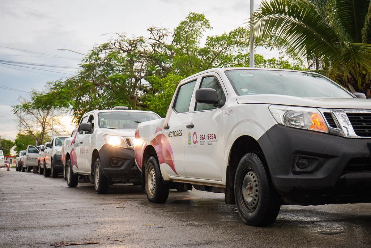 Para prevenir enfermedades transmitidas por mosquitos, la <a href="/SESA_QROO/">SESA Quintana Roo</a> está llevando a cabo una intensa campaña de termonebulización en #Chetumal. 

El operativo incluye: 16 vehículos con máquinas pesadas, 10 termonebulizadoras, 5 motomochilas y un equipo de 38 vectores que están