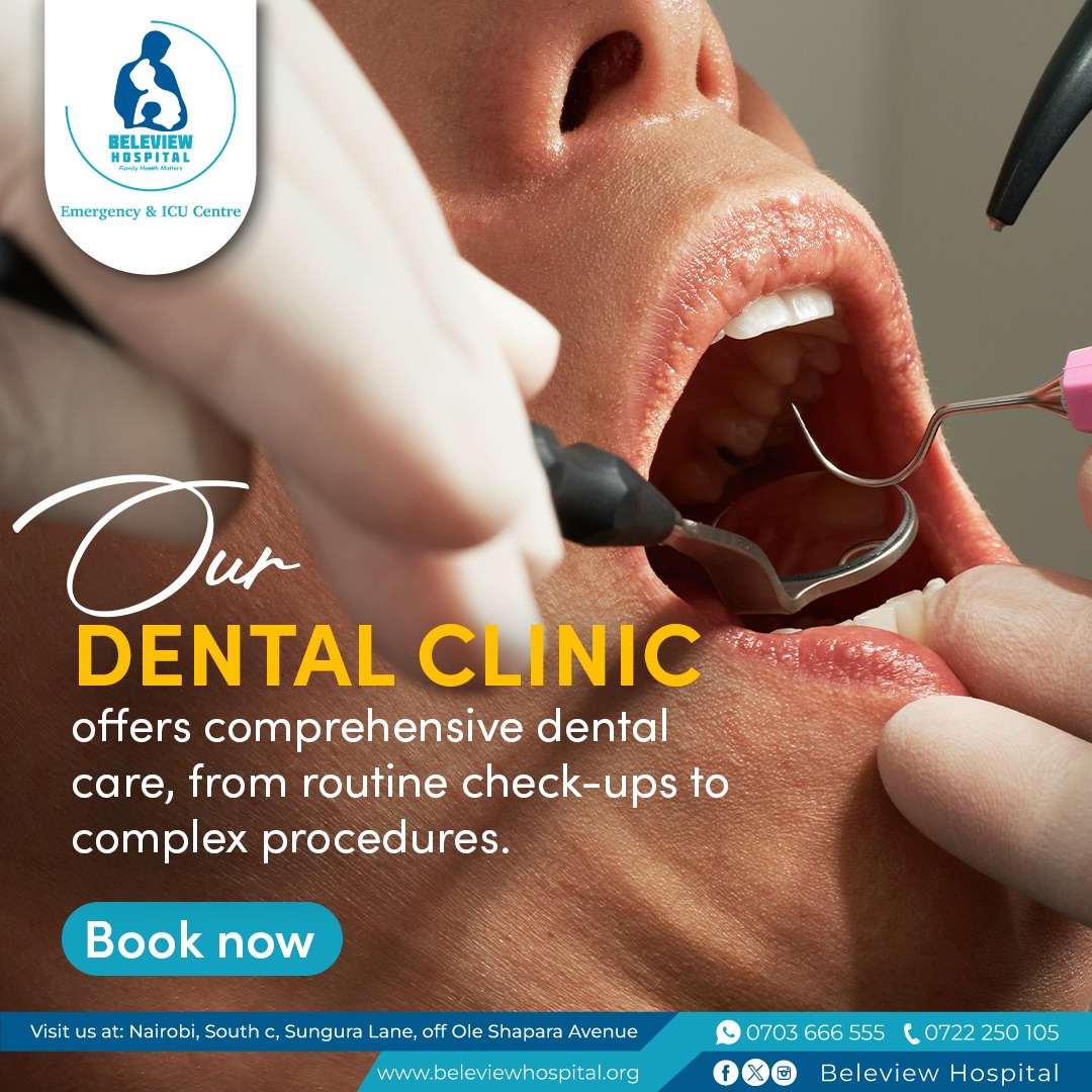 BeleviewH's tweet photo. Book now for dental check-up 
Call us on 0722 250 105 
#BeleviewHospital https://t.co/VZYyKWnhyn