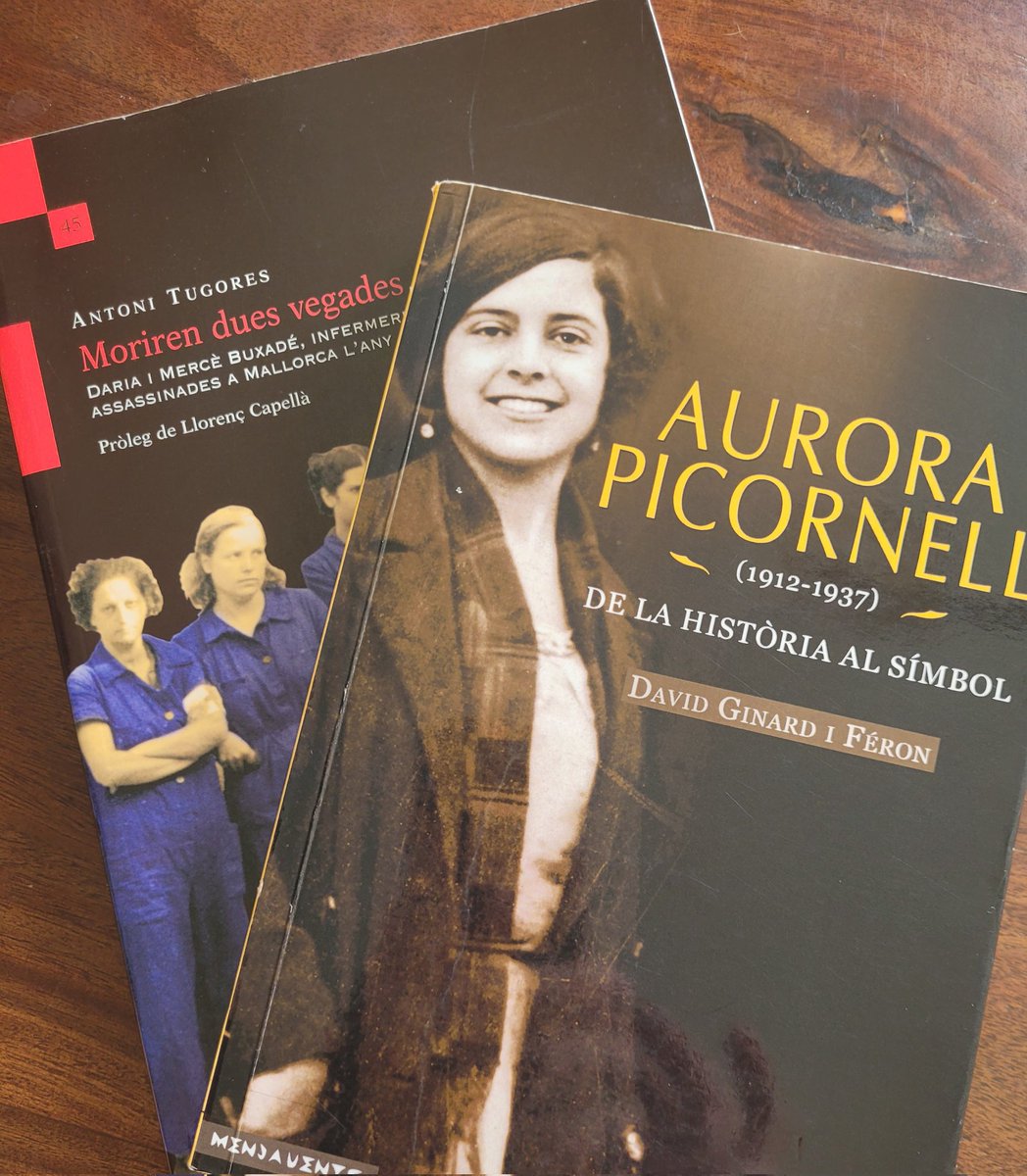 Som bibliotecària des de fa 37 anys i avui em permet recomanar-vos que llegiu la biografia d'#AuroraPicornell de David Ginard ed. <a href="/DocumentaBalear/">Documenta Balear</a> i ja que hi som, el llibre de Toni Tugores 'Moriren dues vegades' ed. <a href="/LleonardEditor/">LleonardMuntaner ed.</a>. Cal llegir molt perquè no triomfi el feixisme
