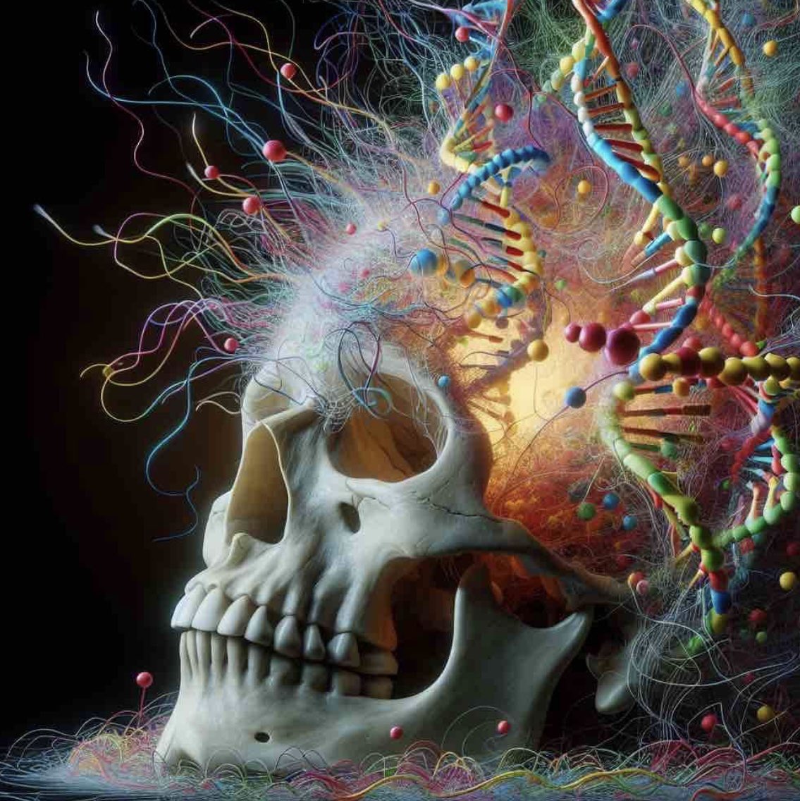 Richardung7491's tweet photo. Number 2 in my nft collection named Skull DNA… only 1 ever will be sold on Opensea !!! # skulls #dna#sinister # nft #nftcollectors #genuine buyers only #followme #curiosity https://t.co/nDImtOguD1
