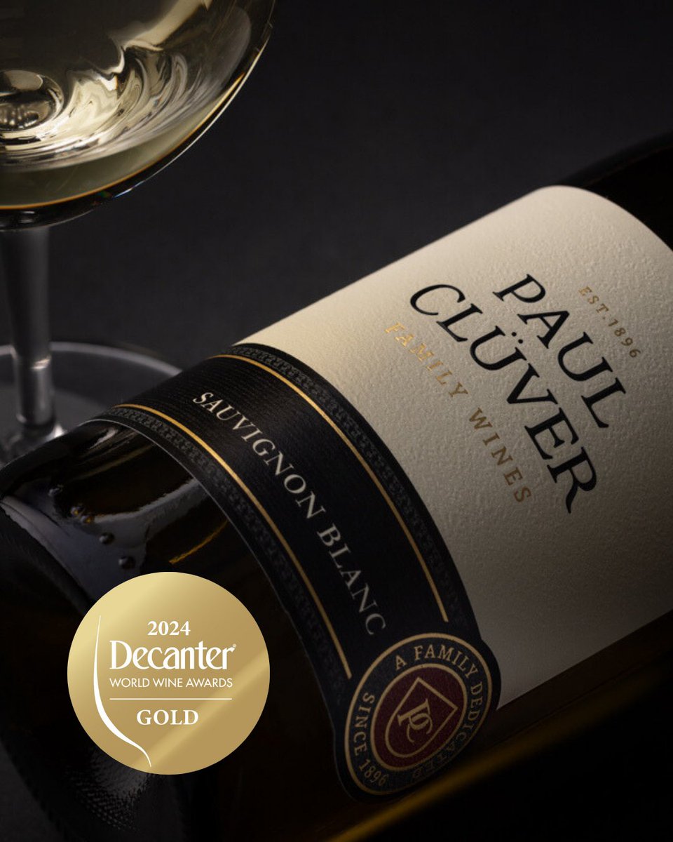 Exciting news: Our Paul Clüver Sauvignon Blanc 2023 won Gold at the Decanter World Wine Awards 2024 and received 96 Points, the highest score among South African Sauvignon Blancs!

Purchase your bottle or a case now and taste the excellence: bit.ly/DWWA_Sauvignon….