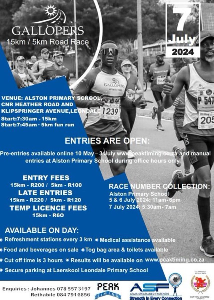 Connie____M's tweet photo. 📍 7 July 2024 👉🏾 Gallopers 15km &amp; 5km Road Race

Enter here: https://t.co/6LkoDJc1Hp

See you there 😜 https://t.co/FaIgQGb5pv