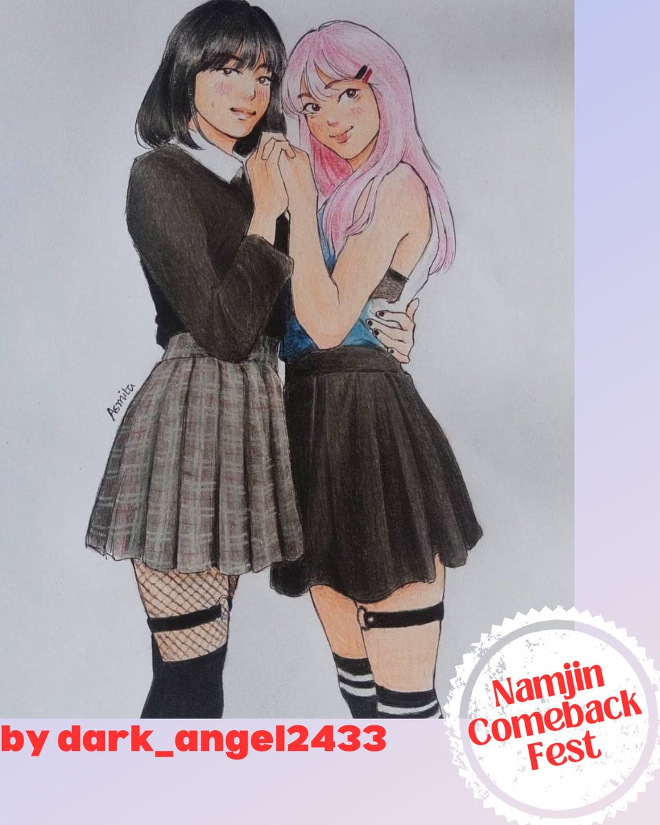 namjinc0meback's tweet photo. ✨this fem!namjin art is by @dark_angel2433 and dark_angel2433 on Ao3!

#fanart #namjin #namjinfanart #btsfanart https://t.co/wwISW7MuMV