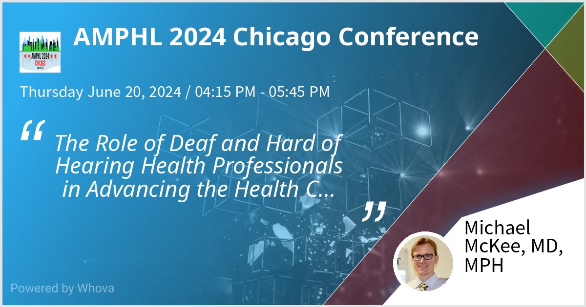 I am speaking at AMPHL 2024 Chicago Conference. Please check out my talk if you're attending the event!  - via #Whova event app