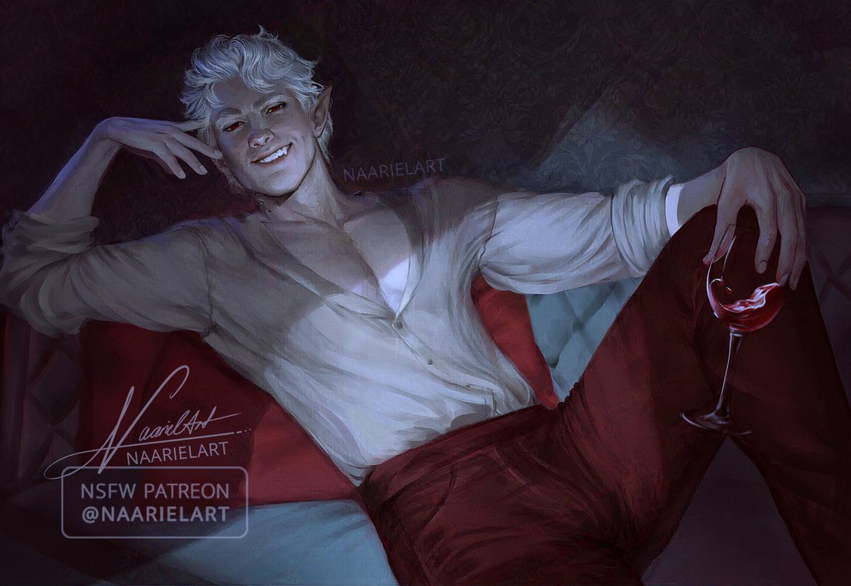 NaarielArt's tweet image. clothed version of astarion for posterity