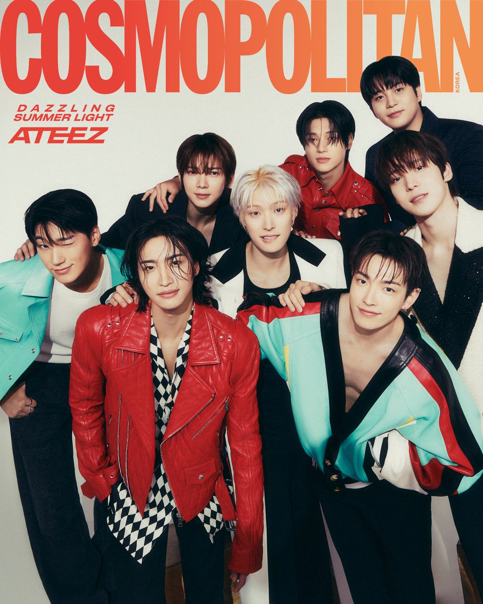 High fashion and high frequencies: boy band <a href="/ATEEZofficial/">ATEEZ(에이티즈)</a> cover the latest issue of Cosmopolitan Korea decked head to toe in <a href="/ORousteing/">Olivier Rousteing</a>’s Miami-inspired Balmain Pre-Fall 2024 collection. #BALMAINARMY