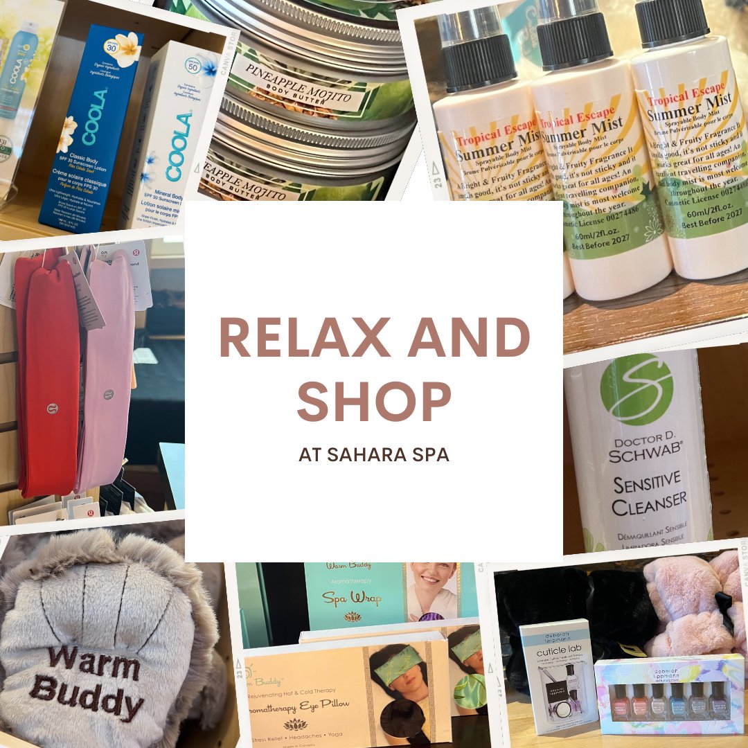 We've got all your summer essentials waiting for you at Sahara Spa! ☀️🛍️

Have a gift card? Use it on both spa services and retail items to get ready for the season.

Visit us today! 🌴✨

We’re open 6 days a week, Saturday included!

#summeressentials #moosejaw #saskatchewan