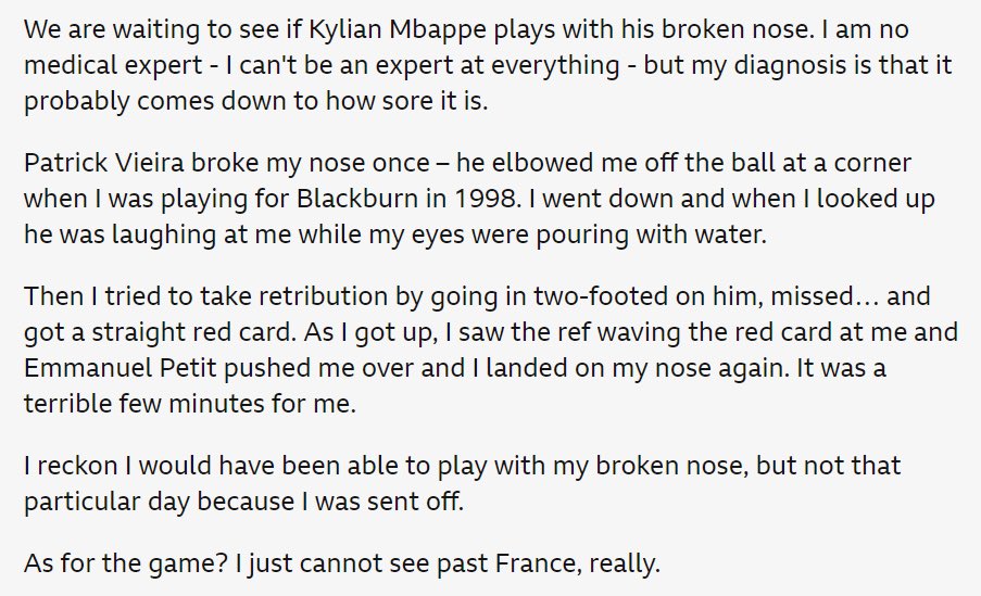 Chris Sutton’s preview of France-Netherlands is a belter 🤣🤣🤣