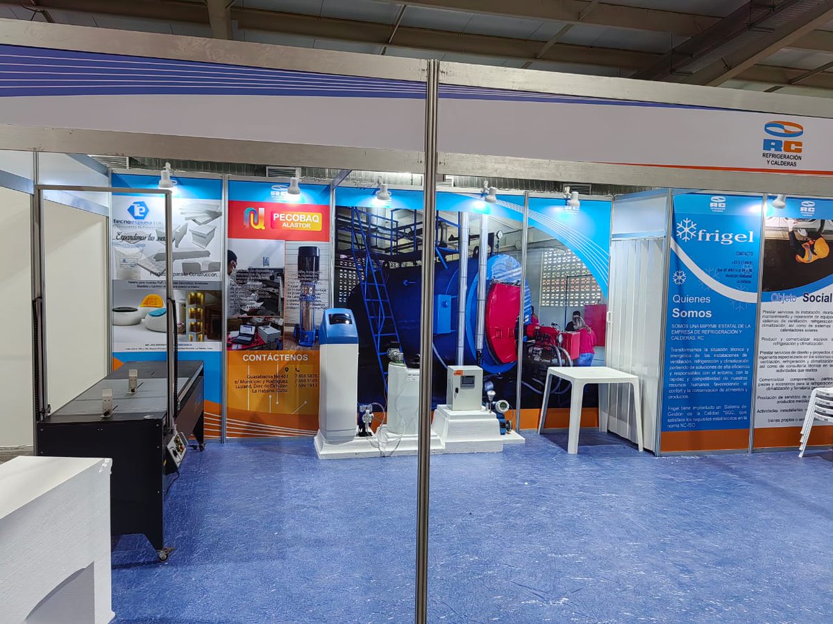 Mipymes_Gelect's tweet photo. Stands de algunas de las @Mipymes_Gelect presentes en #Cubaindustria2024 #Pecobaq SURL, #Frigel SURL, #SEE SURL, #IOTEC SURL y #Alumets SURL,  @EmpresaRefrige1 @CEDAICUBA  @GedemeG @GelectCuba @RudymelOven @YoandrisRamrez1 @MEP_Johana https://t.co/hsL2WrhAvJ