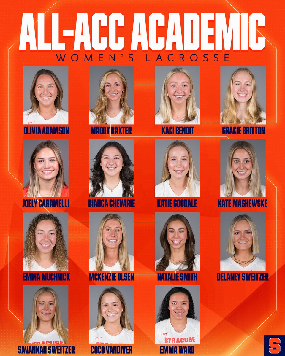 Congratulations to our 1⃣5⃣ All-ACC Academic Team honorees! 📚🍊🥍

tinyurl.com/33xn6k66