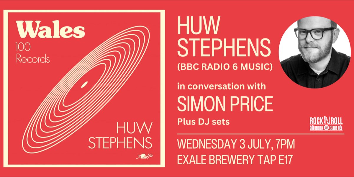 *NEW EVENT*

Wales: 100 Records
3 July <a href="/ExaleTap_E17/">EXALE TAP E17</a> 
<a href="/huwstephens/">Huw Stephens</a> with @simon_price01 
 🎟️ eventbrite.com/e/wales-100-re… 📕 🏴󠁧󠁢󠁷󠁬󠁳󠁿