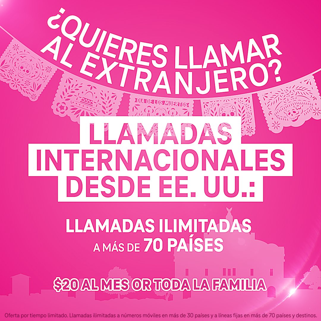 jesse_dad's tweet photo. @tmobile te ofrece llamadas ilimitadas a más de 70 países por solo $20/mes para toda la familia 🔥 https://t.co/VigZD7XSSY

#TeamMagenta https://t.co/6nRXavDe7B