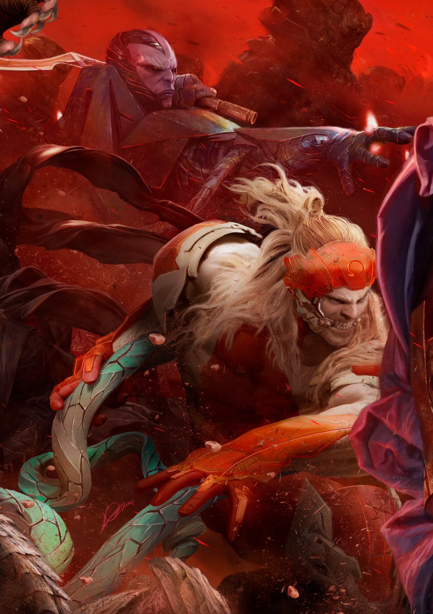 Lozifer's tweet image. OMEGA RED + APOCALYPSE + SENTINELS!
...a little more of a 4-part work with my favourite villains of the X-MEN world that I did for Marvel.
#OmegaRed #Apocalypse #Sentinels #Xmen #Marvel #Comics #AlexanderLozano