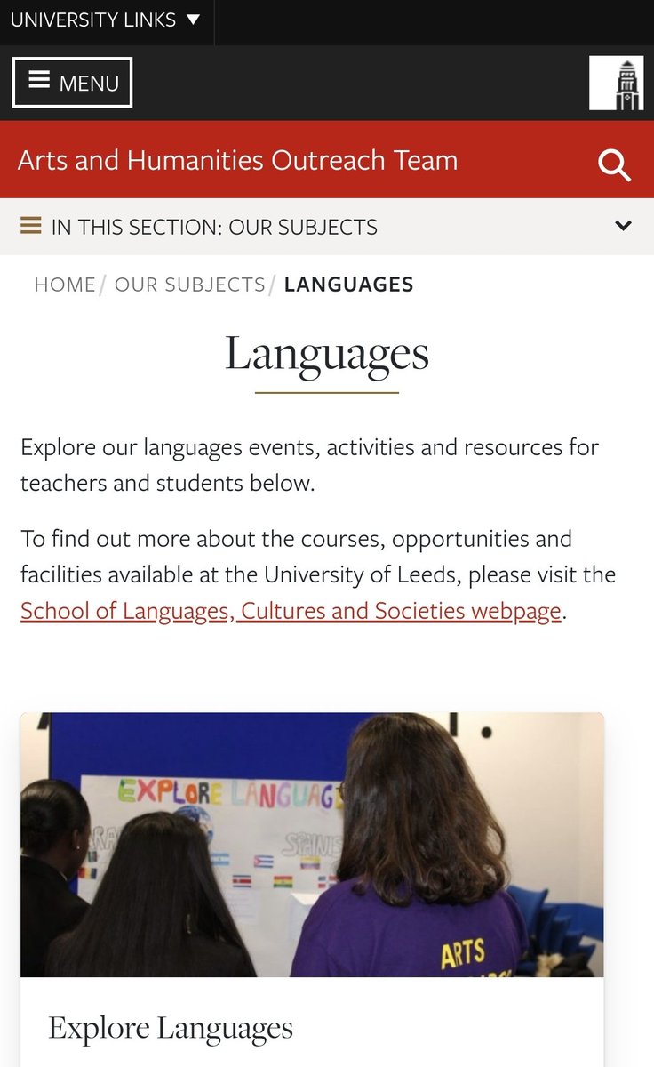 What an amazing day at the #MFL Teacher Conference 2024! Thanks to all the inspiring presenters and attendees! Check out our @UoLArtsOutreach website and get in touch about our #language - related activities. artsoutreach.leeds.ac.uk/our-subjects/l… <a href="/bttnhg/">Bettina HermosoGomez</a> <a href="/LCSLeeds/">LCS Leeds @lcsleeds.bsky.social</a> <a href="/RIL_YorksHumb/">Routes into Languages Yorkshire & Humber Official</a>