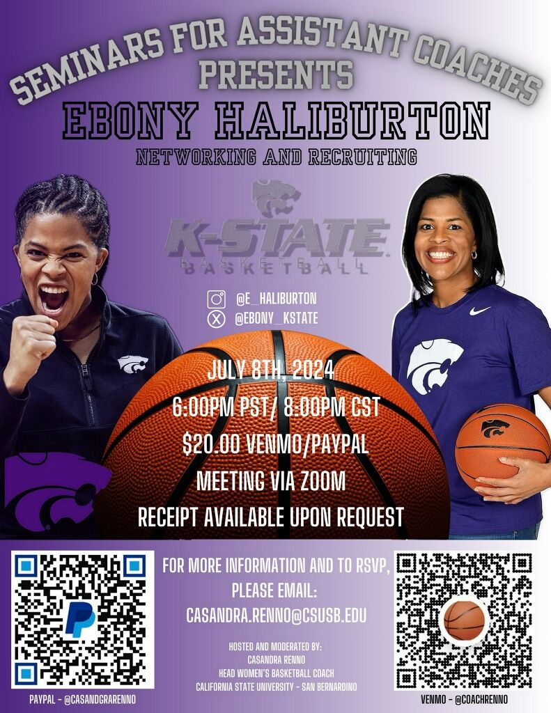 Save the date.. 7/8/24 <a href="/6pm/">Follow us @Shop6pm!</a> pst!! 
Last speaker for the 23-24 year! We welcome <a href="/ebony_kstate/">Ebony Haliburton</a> to speak on recruiting and networking. You don't want to miss it. Spread the word and reserve your spot now.