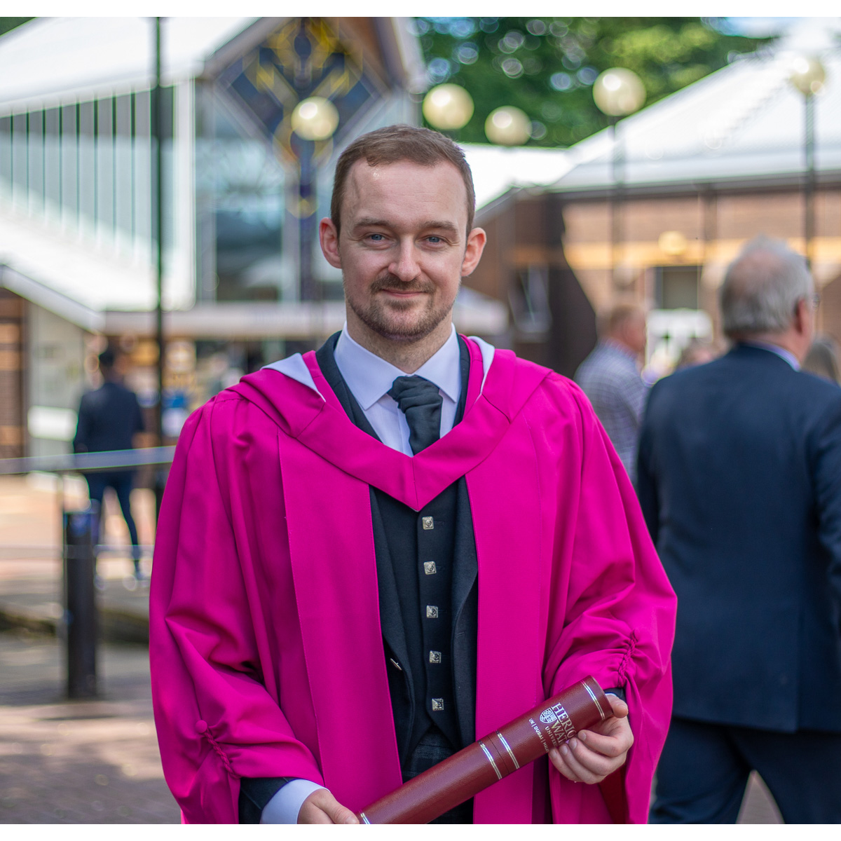 HeriotWattUni's tweet photo. Congratulations to artificial intelligence graduate John-Angus Addlesee, who is the third generation of his family following his father and grandfather to study at Heriot-Watt University. 🎓👏

#HeriotWattUni #HWUGrads