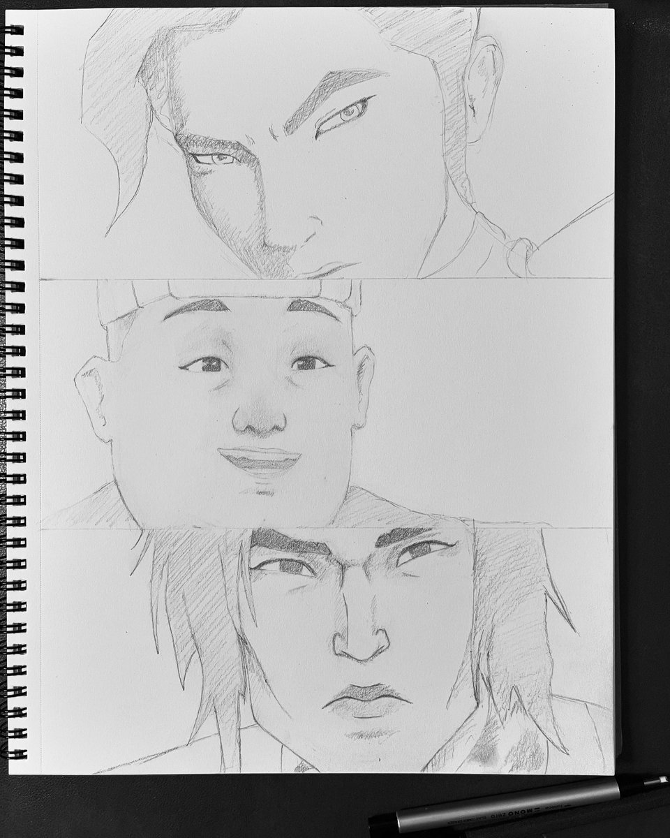 ValkyrieRoseArt's tweet photo. Super happy with how this drawing is turning out, next step, ink! 🖋️
Love the dynamic between these three characters. Check out #blueyesamurai 

#art #drawing #drawingprocess #sketch #sketchart #characterart #fanart #netflix https://t.co/AwvPdvSKKS