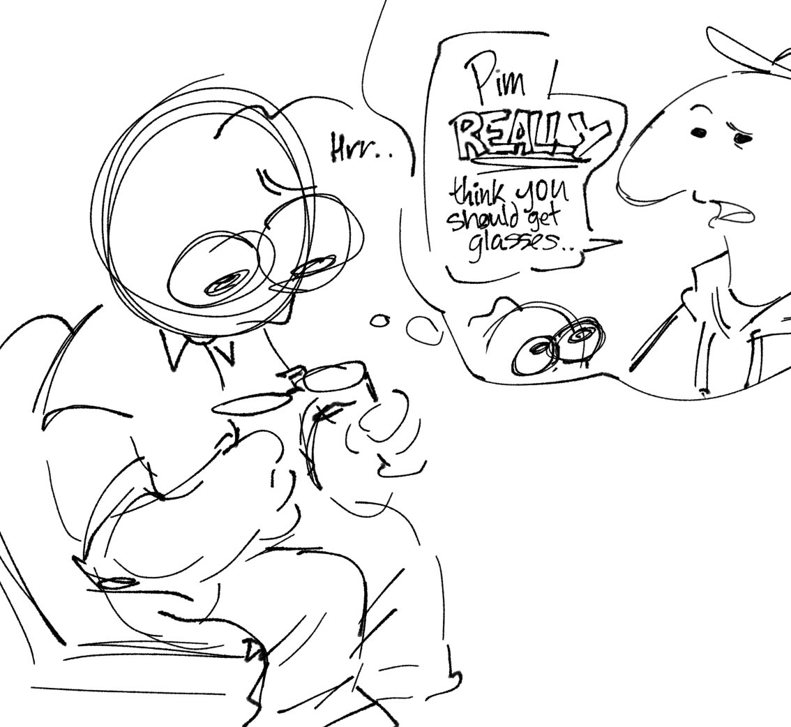 MuridsCourt's tweet image. Pim gets Glasses?? #Smilingfriends #pimpimling #charliedompler #charpim