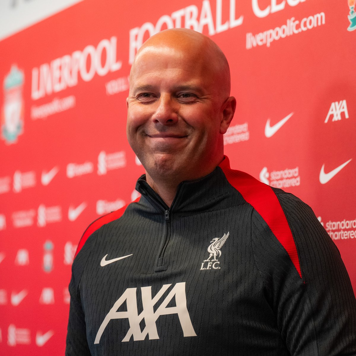 LFC's tweet photo. Take a look at our gallery from Arne Slot's media day at the AXA Training Centre 📸