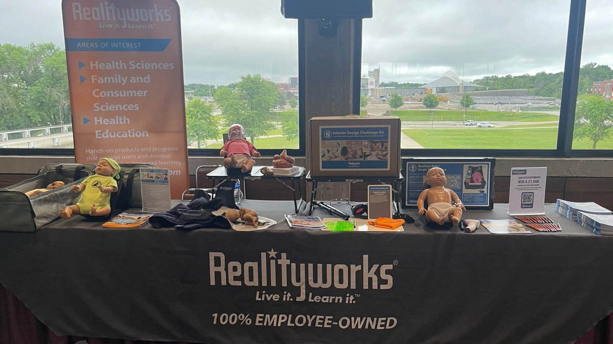 RealityworksInc's tweet photo. Come see us at the Iowa Family and Consumer Sciences Educators Conference! Clint is looking forward to chatting with you about how to bring real-life experiences to your classroom. #IFCSE #SayYestoFCS #Realityworks https://t.co/xpFoen20Vi