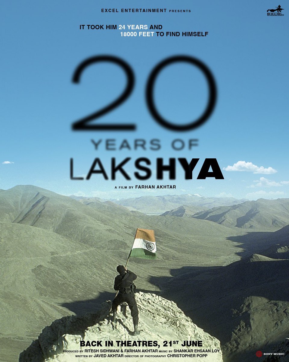 sri50's tweet photo. #Bollywood joins the re-release bandwagon!
#HrithikRoshan’s #Lakshya is all set to be re-released in theatres 20 years after its release on June 21, 2024!
#20YearsOfLakshya https://t.co/kqUXVA5Jco
