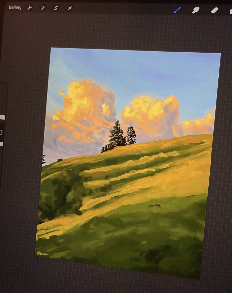 benniili's tweet photo. 1 hr landscape study!

#artmoots #painting https://t.co/x7fBFJ1alu