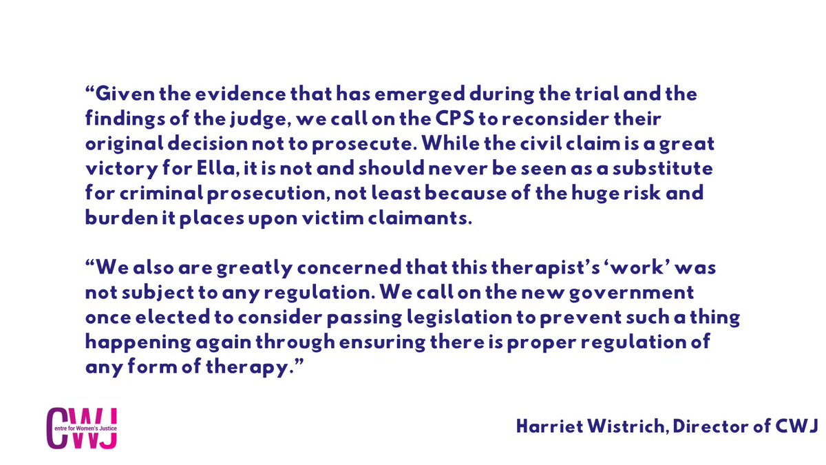 centreWJ's tweet photo. We're delighted the High Court have awarded damages to Ella Janneh, after finding that sex therapist Mike Lousada sexually assaulted her during ‘therapy’ sessions. 

https://t.co/aKkdMyqArr

@LeighDay_Law https://t.co/PXJPU6IDrk