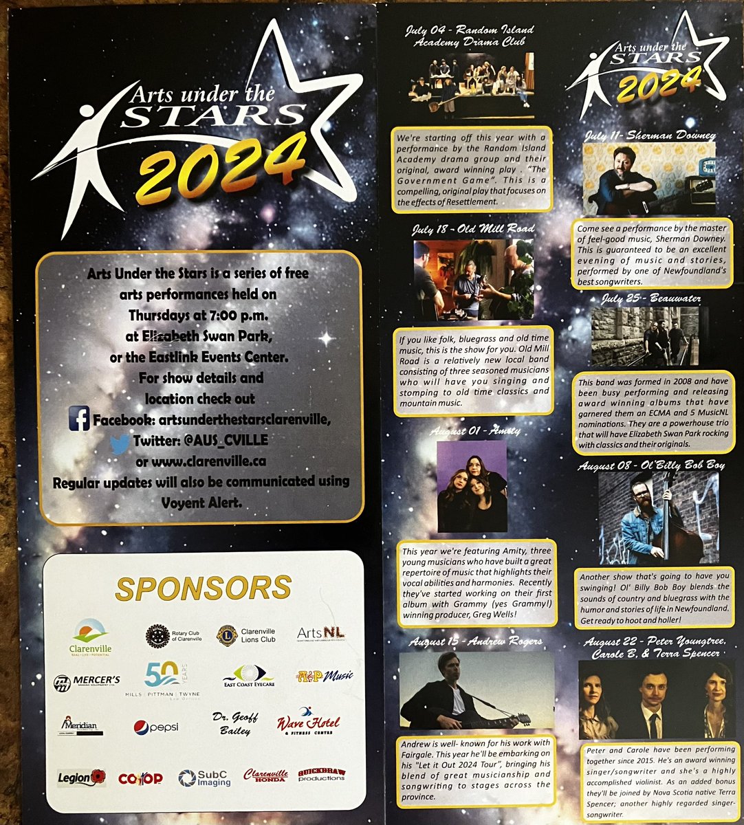 Our rack cards for the 2024 season!