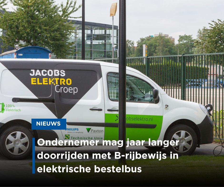 Bestuurders van zware elektrische bestelbussen  mogen een jaar langer doorrijden met een B-rijbewijs. Dit heeft demissionair minister <a href="/markharbers/">Mark Harbers</a> van <a href="/MinIenW/">Ministerie van Infrastructuur en Waterstaat</a>  vandaag bekendgemaakt.
Lees hier meer ➡️ vno-ncw.nl/nieuws/onderne…