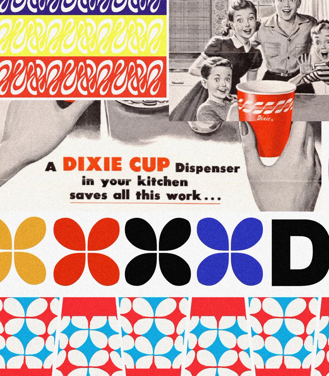 lyfeofdoug's tweet photo. New Dixie Cup poster/graphic I made. I was inspired by an old Dixie cup I saw in a tv show and decided to highlight the amazing retro designs the have used throughout the years #illustrator #photoshop https://t.co/nf65grO1Hc