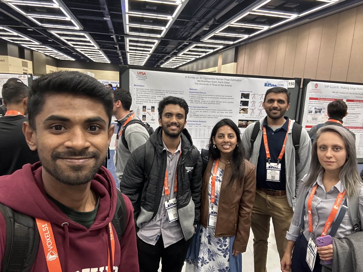 Kevin Desai (@kevinpdesai) on Twitter photo With PhD students from my Vision and Immersive Realities Lab (VIRLab) representing <a href="/utsa_cs/">UTSA Computer Science</a> <a href="/ai_utsa/">ai_utsa</a> @utsadata <a href="/UTSASciences/">College of Sciences</a> <a href="/UTSAGradSchool/">The UTSA Graduate School</a> <a href="/UTSAResearch/">UT San Antonio Research</a> <a href="/UTSA/">UTSA</a> and presenting our research poster at <a href="/CVPR/">#CVPR2025</a> #CVPR2024 With PhD students from my Vision and Immersive Realities Lab (VIRLab) representing <a href="/utsa_cs/">UTSA Computer Science</a> <a href="/ai_utsa/">ai_utsa</a> @utsadata <a href="/UTSASciences/">College of Sciences</a> <a href="/UTSAGradSchool/">The UTSA Graduate School</a> <a href="/UTSAResearch/">UT San Antonio Research</a> <a href="/UTSA/">UTSA</a> and presenting our research poster at <a href="/CVPR/">#CVPR2025</a> #CVPR2024