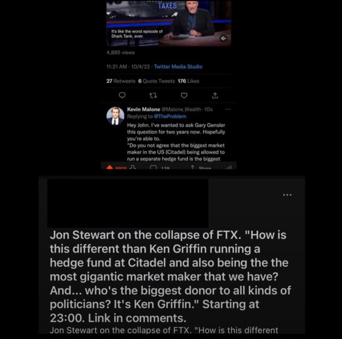 Malone_Wealth's tweet photo. Love that @jonstewart brought up my question about KG. https://t.co/LID9kWuHAC