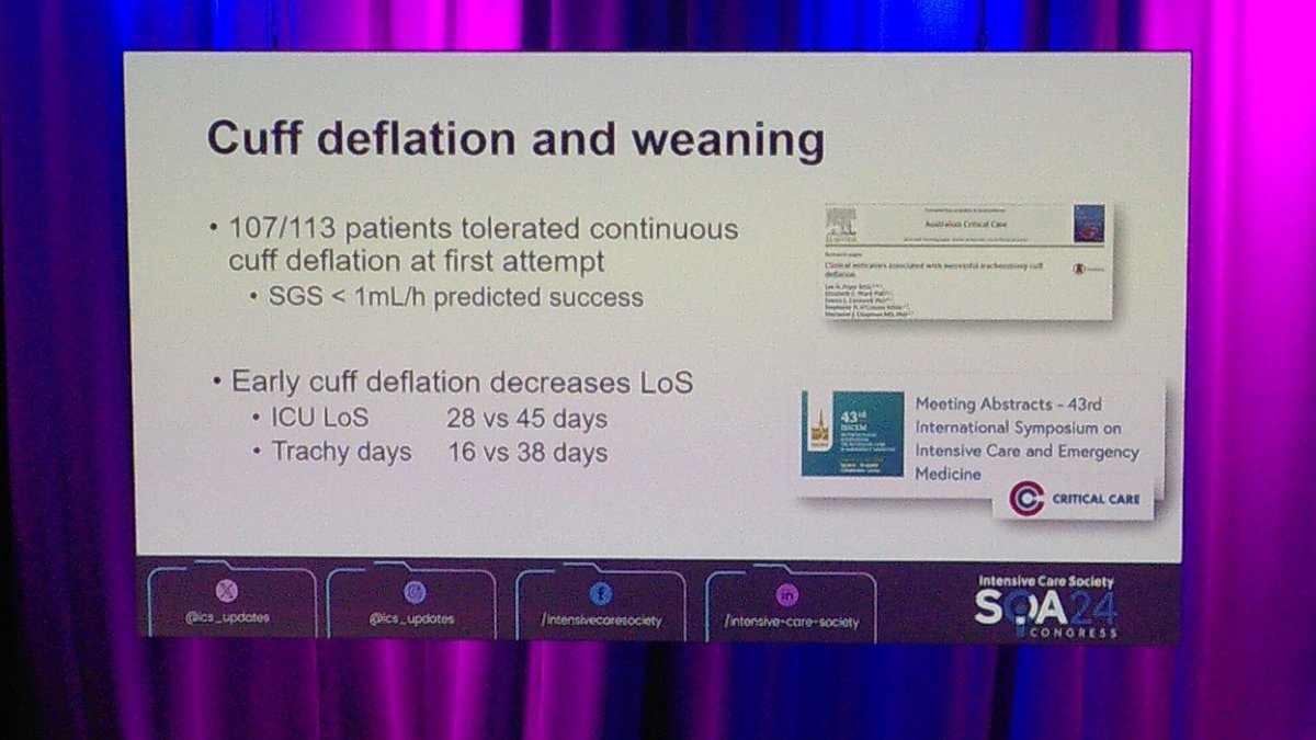 Cuff down to aid communication and eating &amp; drinking then ventilator weaning? <a href="/Swallacesl31246/">swallaceobeslt</a> <a href="/RB2784/">Rosie Bevir</a> #SOA24