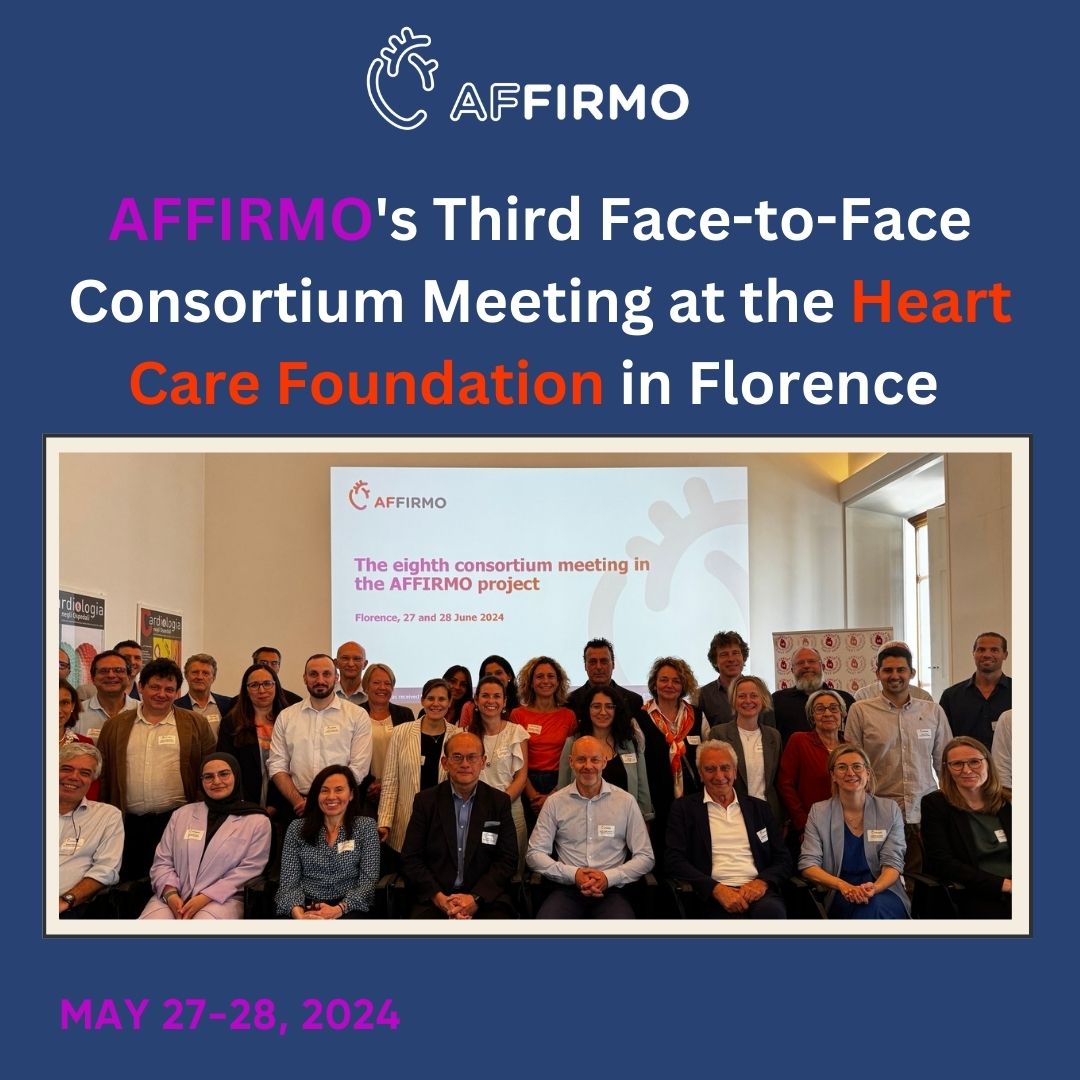 🌎On May 27 and 28, 2024, we held our third face-to-face Consortium meeting at the Heart Care Foundation (HCF) in Florence,Italy! 
Don’t forget to subscribe to our newsletter (affirmo.eu/newsletter/)
#MULTIMORBIDITY #HeartCareFoundation  #Collaboration #HealthcareInnovation