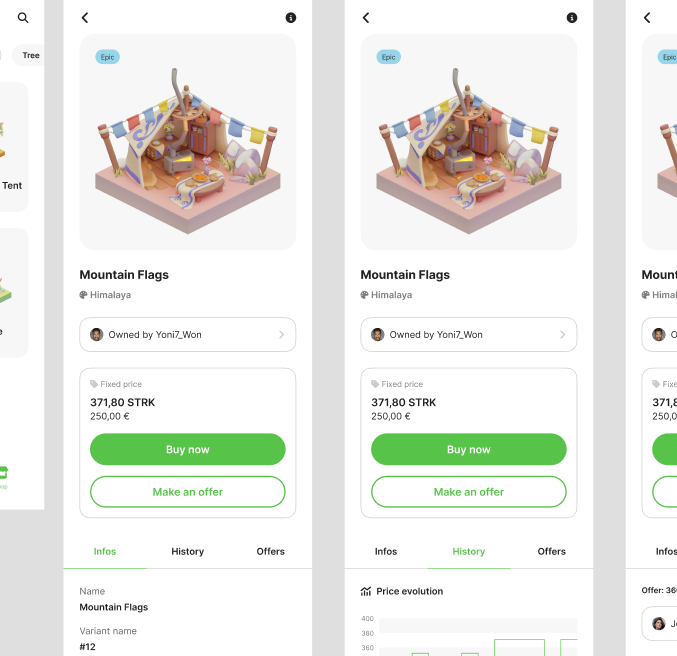 first glimpse at the in-app NFT marketplace 🫡🙌