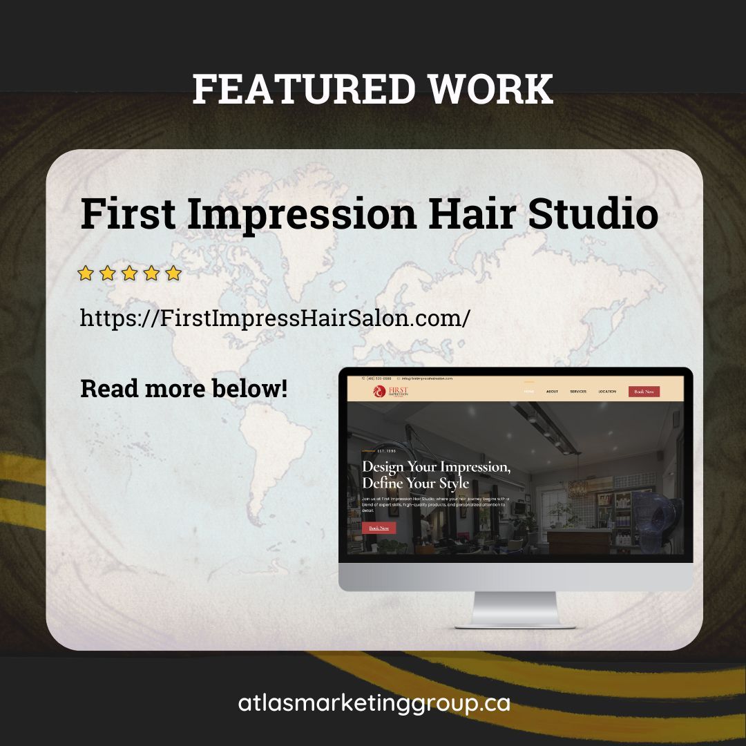 Thrilled to share our latest web design project for First Impression Hair Studio! Since 1998, they've been the top spot for hair design in Dufferin Grove. 

Check out their revamped website and share your thoughts!

#WebDesign #TorontoBusiness #Website