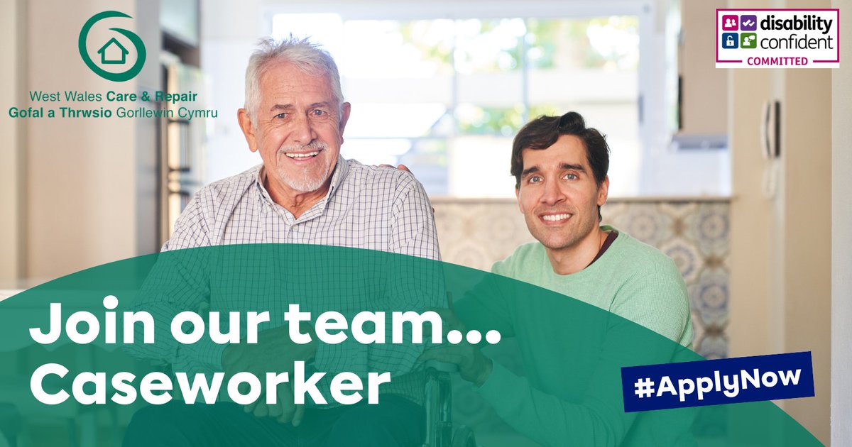West Wales Care &amp; Repair are looking for a Caseworker (fixed term for 12 months) to help individuals live independently in their own homes when being discharged from hospital.  

Apply now to join our dedicated team: ow.ly/Qxw450SbGOC

#WeAreAteb
#WestWalesCareAndRepair