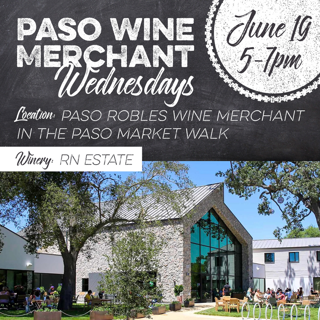 RN Estate's passion and focus is to produce wine with balance, finesse, and elegance. Try a taste at tonight's Paso Wine Merchant Wednesday from 5-7 p.m.⁠ pasowine.com/events/paso-wi…