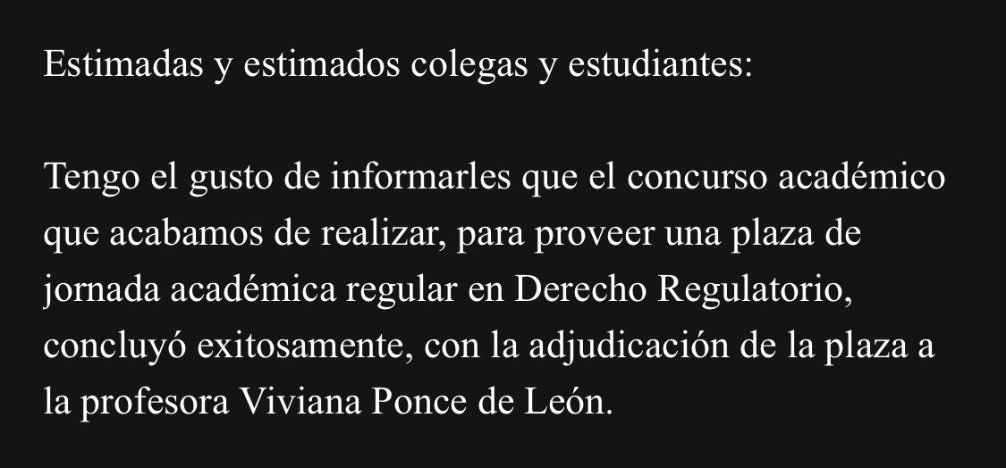 Domingo Lovera Parmo (@domingarra) on Twitter photo ¡Bienvenida a <a href="/UDPDerecho/">Facultad Derecho UDP</a>, querida <a href="/VPoncedeLeonS/">Viviana Ponce de León</a>! 🎉
Una contratación de lujo, en un concurso muy competitivo. ¡Bienvenida a <a href="/UDPDerecho/">Facultad Derecho UDP</a>, querida <a href="/VPoncedeLeonS/">Viviana Ponce de León</a>! 🎉
Una contratación de lujo, en un concurso muy competitivo.