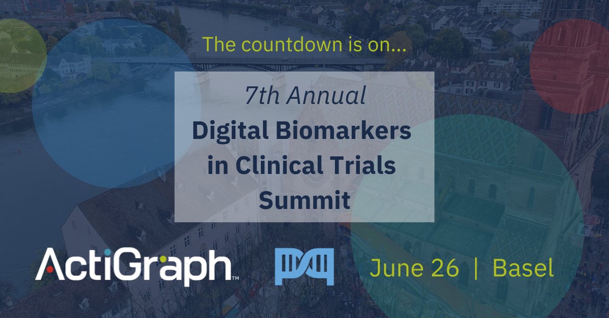 🔜⏲️ The countdown is on…Get ready for <a href="/PanAgoraPharma/">PanAgora Pharma</a> Digital Biomarkers in Clinical Trials on June 26! Stop by our stand and meet the ActiGraph team - we’d love to discuss working together to accelerate adoption of DHTs for more effective &amp; patient-centric clinical trials!