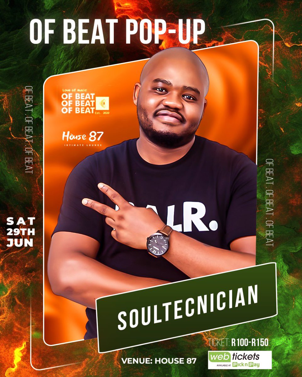 Of Beat 

29 June 2024 ,Saturday 

#Deephouse
#Soulful