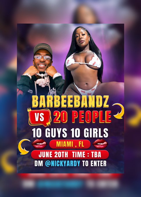 20 people vs MEE 😍🔥 tomorrow in Miami FL ! Dm @nickyardylive to enter now !! https://t.co/pvfQvPmG5p