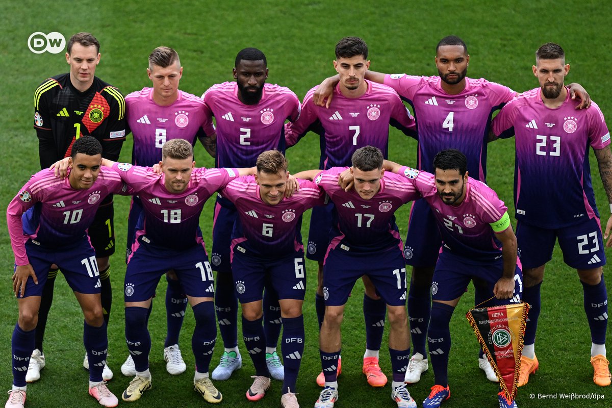 dw_sports's tweet photo. 🇩🇪 Best away kit in the history of football? 

#GERHUN #Euro2024 https://t.co/G4G98y3iZx