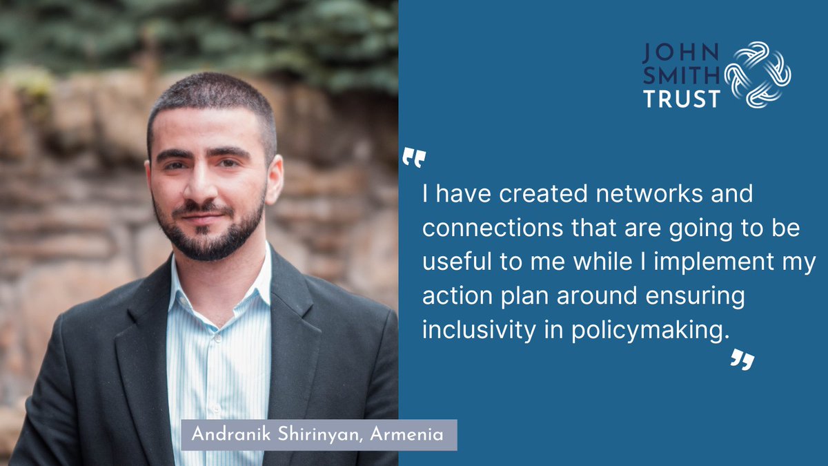 ⌛️Four days left to apply for our Wider Europe and Central Asia fellowship programme!

We welcome applicants from Armenia, Azerbaijan, Georgia, Kazakhstan, Kyrgyzstan, Moldova, Tajikistan, Turkmenistan, Ukraine, and Uzbekistan.
Check here for more info: johnsmithtrust.org/john-smith-tru…