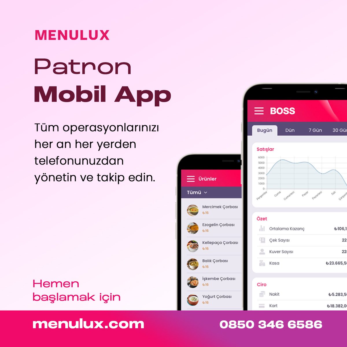 🍽️ MENULUX Mobil Uygulaması ile İşletmenizi Yönetin! 📲

MENULUX Patron Uygulaması, siparişlerinizi hızlı ve kolay bir şekilde yönetmenizi sağlar, müşteri taleplerini anında görerek sipariş durumlarını gerçek zamanlı takip etmenize imkan tanır. 📱