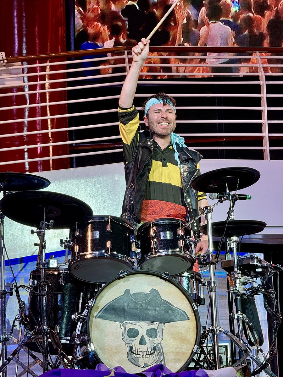vadrum's tweet photo. Just another day living my Pirate’s life on the Disney Wish 😜🏴‍☠️🥁
#disneywish #drummer #drumlife #pirateslife https://t.co/4iVoYdpcND