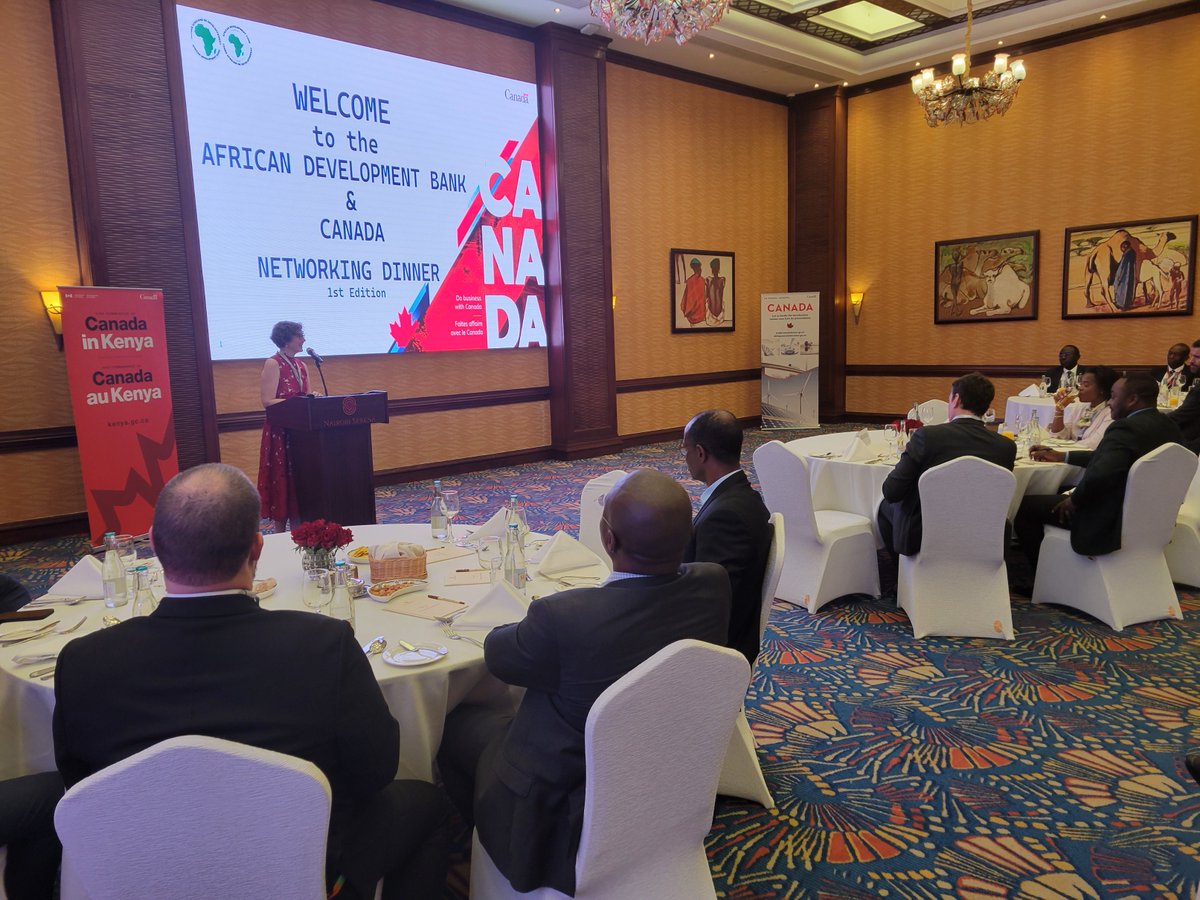 AmbCanCI's tweet photo. #BAD Le Canada🇨🇦 actif au-delà des réunions formelles de l'Assemblées annuelles de la Banque africaine de développement/@AfDB_Group au Kenya

Une 15aine d'#entreprises cdn🇨🇦 au Séminaire sur les opportunités d'affaires

1re édition du Dîner de réseautage entre le Canada et la BAD https://t.co/OpI8biwJpp